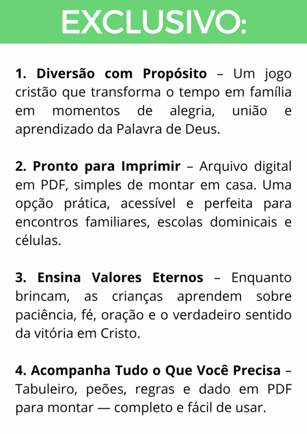Jogo de Tabuleiro - A Corrida da Fé - PDF para imprimir - Imagem 4
