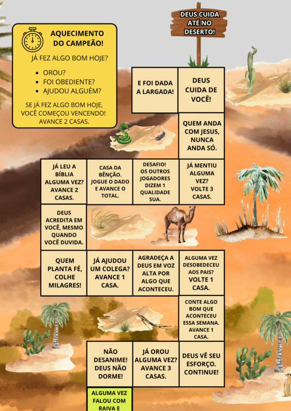 Jogo de Tabuleiro - A Corrida da Fé - PDF para imprimir - Imagem 2